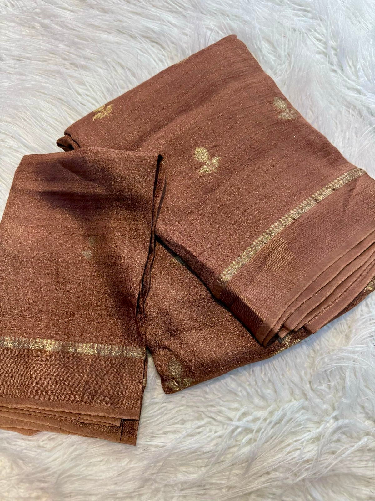 Trending coffee viscose saree