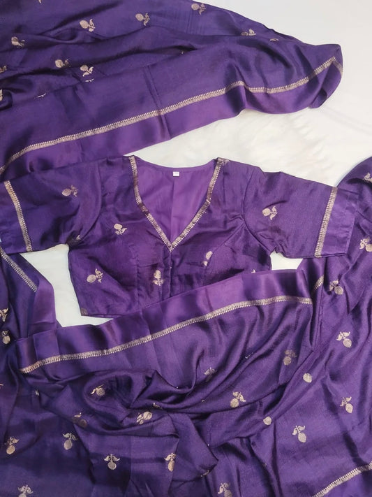Alia-Purple bananas viscose khadi