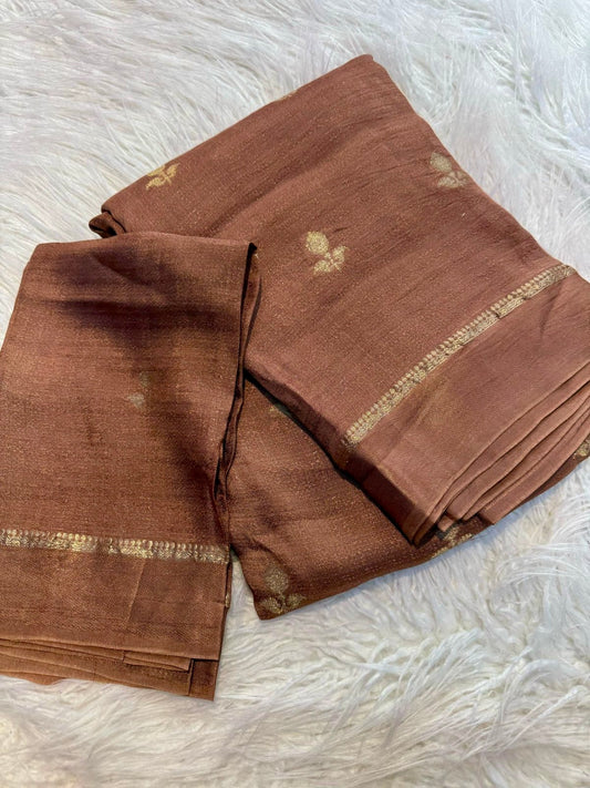 Trending coffee viscose saree