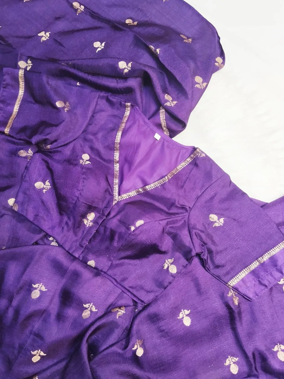 Alia-Purple bananas viscose khadi