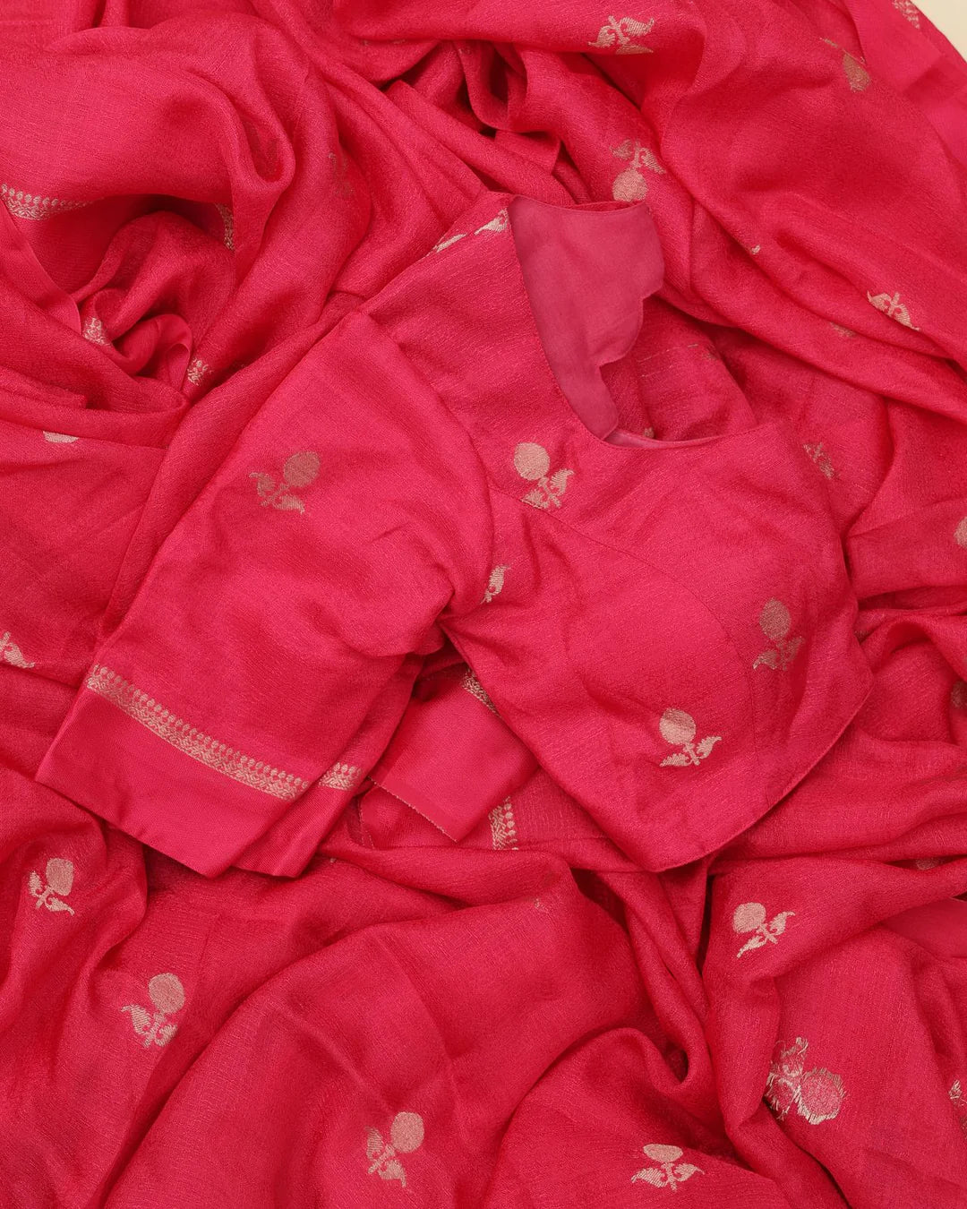 Alia-pink khadi silk saree