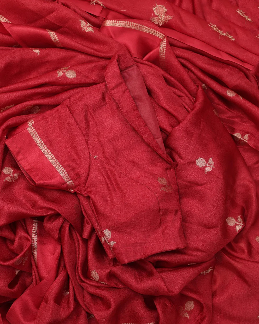 Alia-red bananas khadi silk saree
