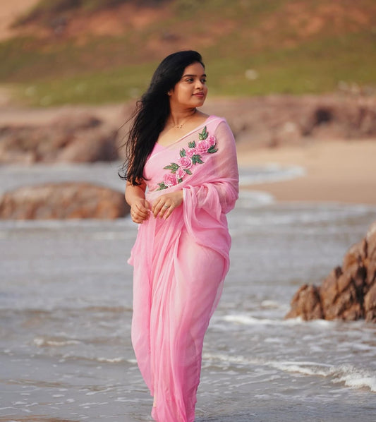 Rosé Bloom-Kota saree